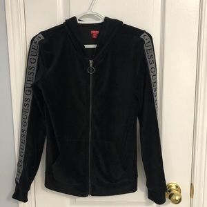 Guess Logo Velour Tracksuit (Sweater AND Bottoms)